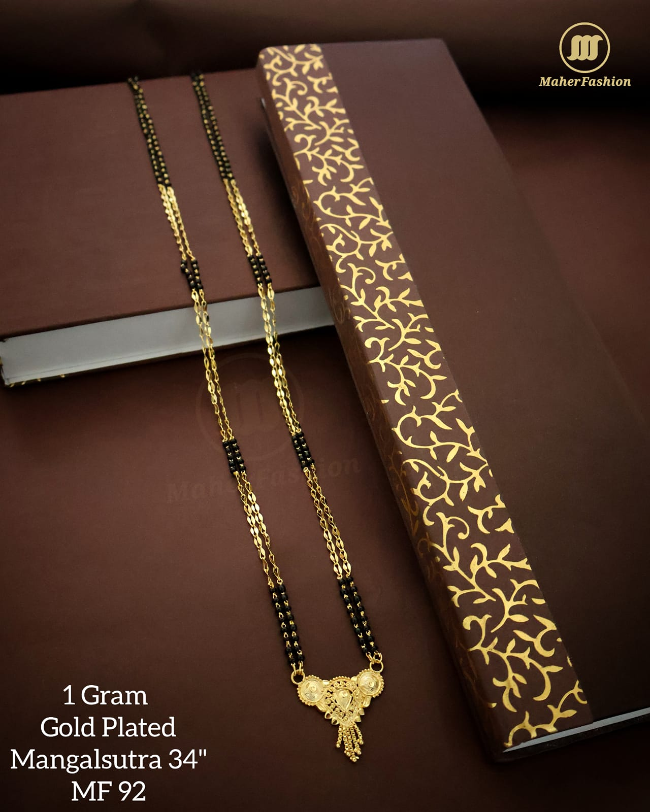 PREMPURVAK GOLD PLATED PENDENT MANGALSUTRA